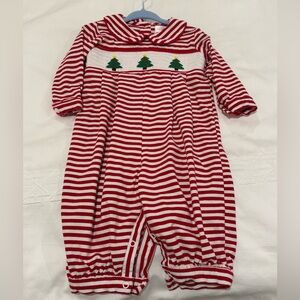 Red and White Striped Kids One Piece